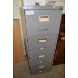 Metal four drawer filing cabinet