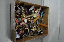 Large box of various mixed wrist watches
