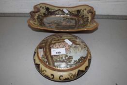 Mixed Lot: Gilt decorated modern Chinese bowl together with a similar covered jar