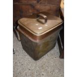 Large copper log box