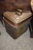 Large copper log box