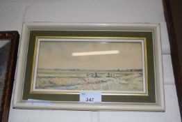 The Marshes near Acle, Norfolk, signed Jason Partner, 72, framed and glazed