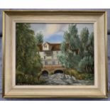 John Munnings (British, 20th century), 'Syleham Mill, River Waveney', oil on board, signed and dated