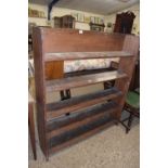 20th Century pine open back five shelf bookcase cabinet, 110cm wide