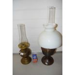 Two 20th Century oil lamps