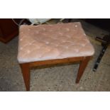 Small stool with buttoned top, 50cm wide