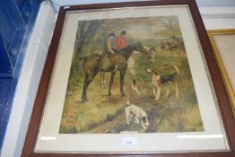 Her Favourite Hunting Scene, print, framed and glazed