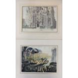 Adrian Bury (British, 20th century), watercolour, signed and dated 1937, plus one other - an