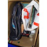 Mixed Lot: A Pepsi bowling bag, books, cassettes and other items