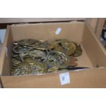 Box of assorted horse brasses