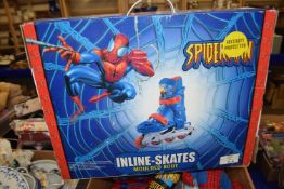 Boxed Spiderman inline roller skates