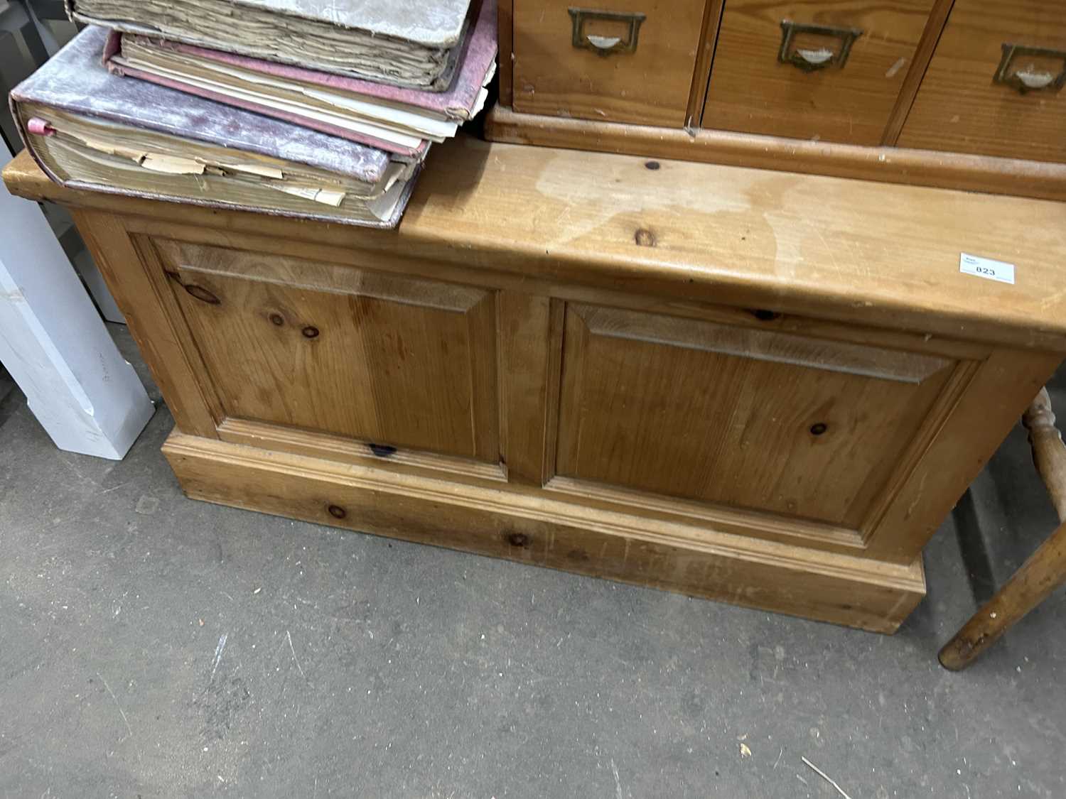 Pine coffer, 92cm wide