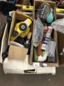 Box of assorted workshop and garage contents