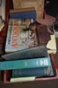 Box of assorted antiques reference and other books