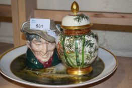 Royal Doulton character jug of The Poacher together with cabinet plate and a Chinese style ginger