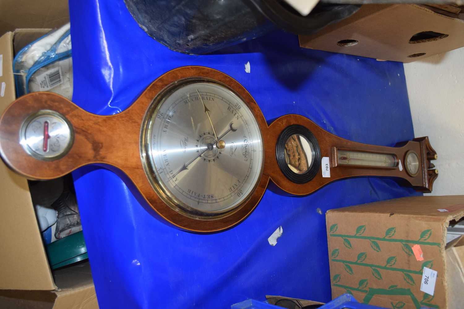 Reproduction mahogany barometer