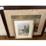 Westlegate, Norwich by J H S, 1947, watercolour, framed together with another watercolour of