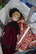 Four vintage style dolls