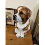 Large ceramic model of a St Bernard, 50cm high