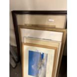 Sand Dunes on Tresco, print, 75 of 750 by John Howerton, signed in pencil framed and glazed together