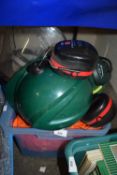 Box of safety helmets, visors, high-viz etc