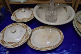 Quantity of early to mid 20th Century dinner wares to include two terrines and two serving dishes