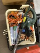 Black & Decker 41cm GT251 chainsaw and other garage contents to include jump leads etc