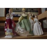 Quantity of Royal Doulton figures to include Fair Lady, Laura, Alexandra, Georgina and Joy