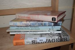 Seven books related to the sea and fishermen