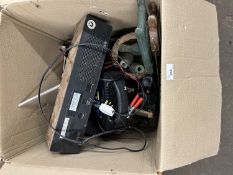 Quantity of assorted workshop items to include a battery charger, an electric sander and other