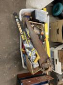 Box of various assorted garage clearance tools
