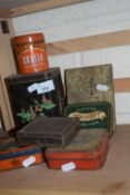 Quantity of various bygone tins