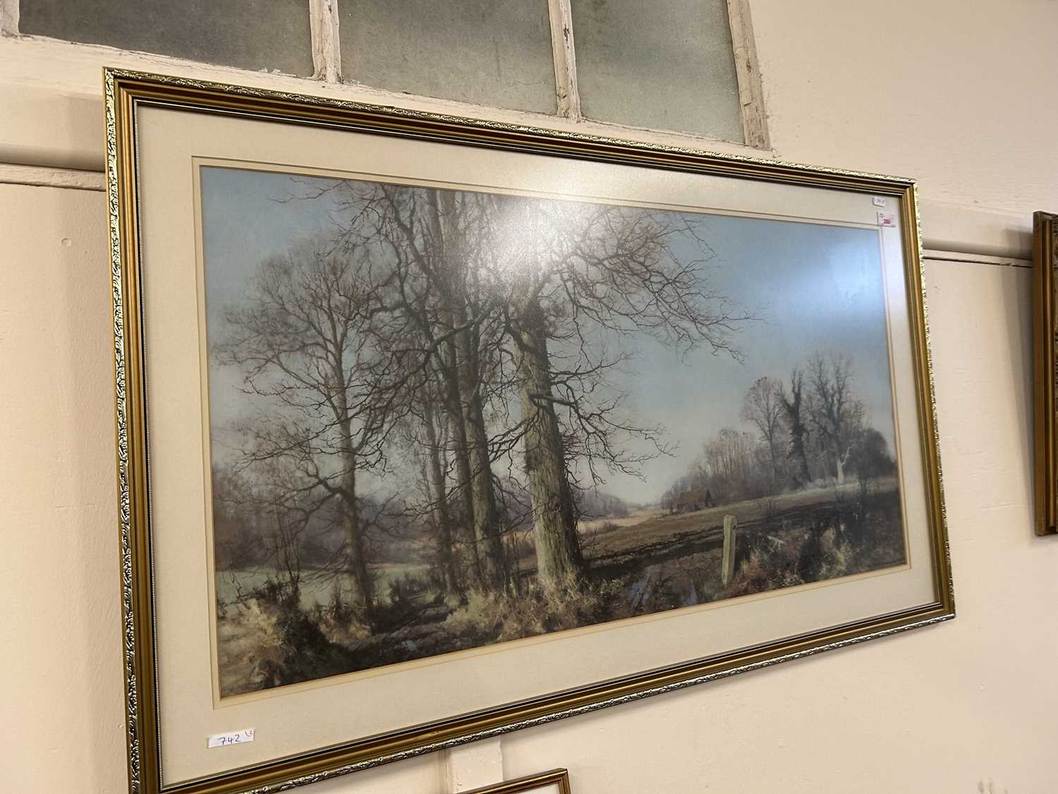 A reproduction colour print of a landscape by David Shepherd, framed and glazed together with - Image 2 of 2