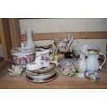 Mixed lot of ceramics to include a novelty Carlton ware Curling Scotch Whisky decanter