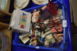 A quantity of children's dolls and sewing items
