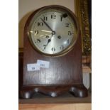 Early 20th Century mantel clock, the dial signed 'Daniels, Kings Lynn'