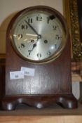 Early 20th Century mantel clock, the dial signed 'Daniels, Kings Lynn'