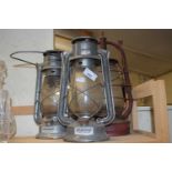Three vintage tilly lamps