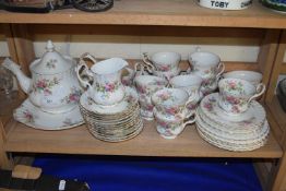 Quantity of Royal Albert Moss Rose tea wares