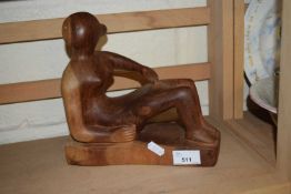 Hardwood carving after Henry Moore