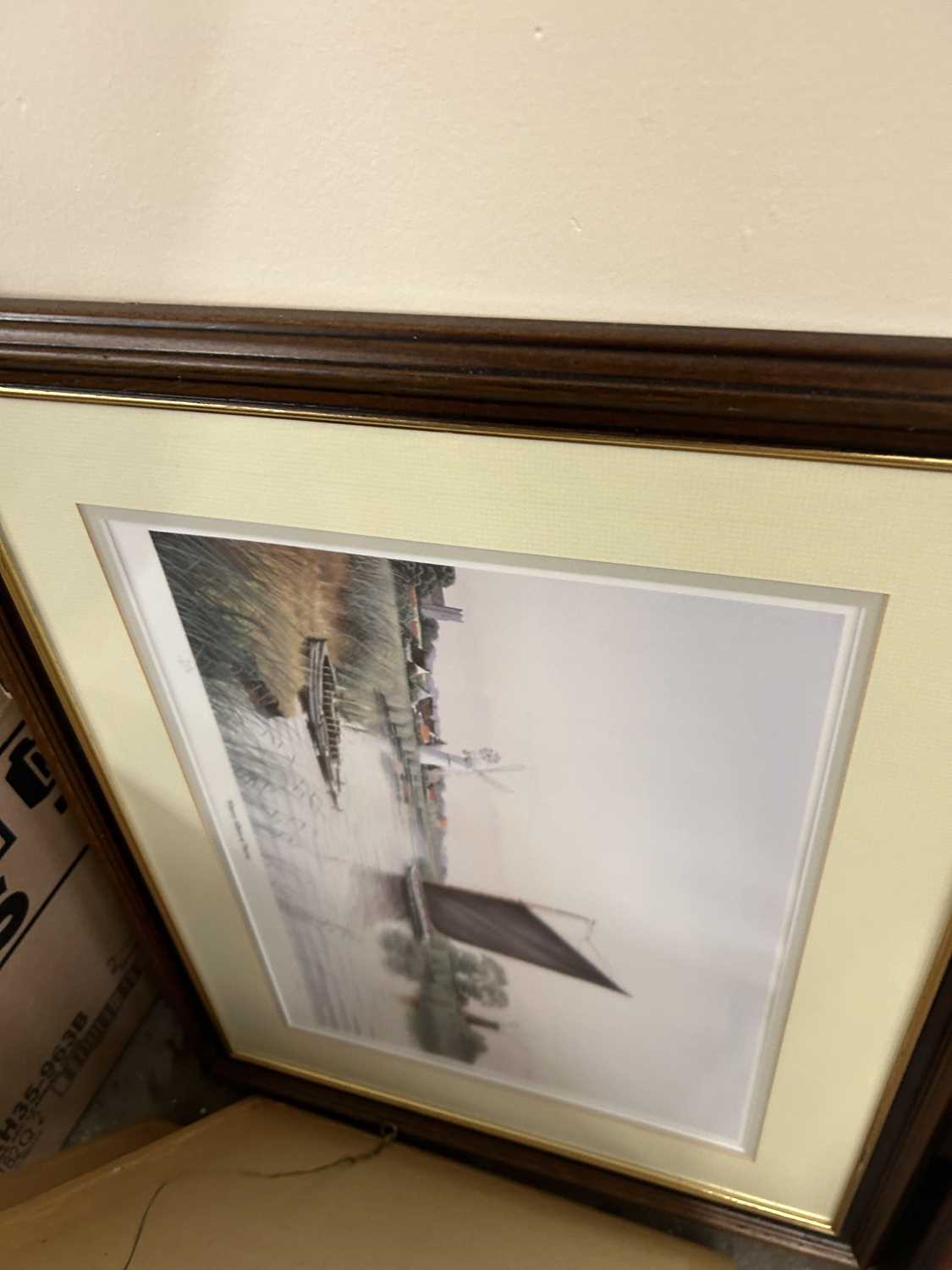 Gulls in the Sand Dunes by John Hamilton, framed together with a group of other pictures and prints - Image 5 of 5