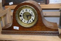 Two early 20th Century dome top mantel clocks