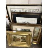 Mixed lot of pictures and prints, framed and glazed