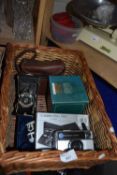 Kodak Instamatic 155X camera together with two other cameras, pewter tankard, Imari style trio of