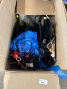2 boxes of various Scalextric track and accessories