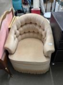 Button back tub chair