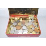 Box of various assorted world coinage