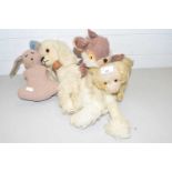 Mixed Lot: Vintage soft toys and a dog pyjama case