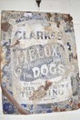 Tin plate sign for Clarkes Mellox The Perfect Food for Dogs