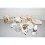 Mixed Lot: Various royalty ceramics, small oil lamps and other items